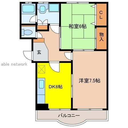 フレール江南の物件間取画像